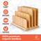 JumblWare Bamboo Desktop File Organizer, 6 xx 9.75", 4 Slot Wooden File Sorter